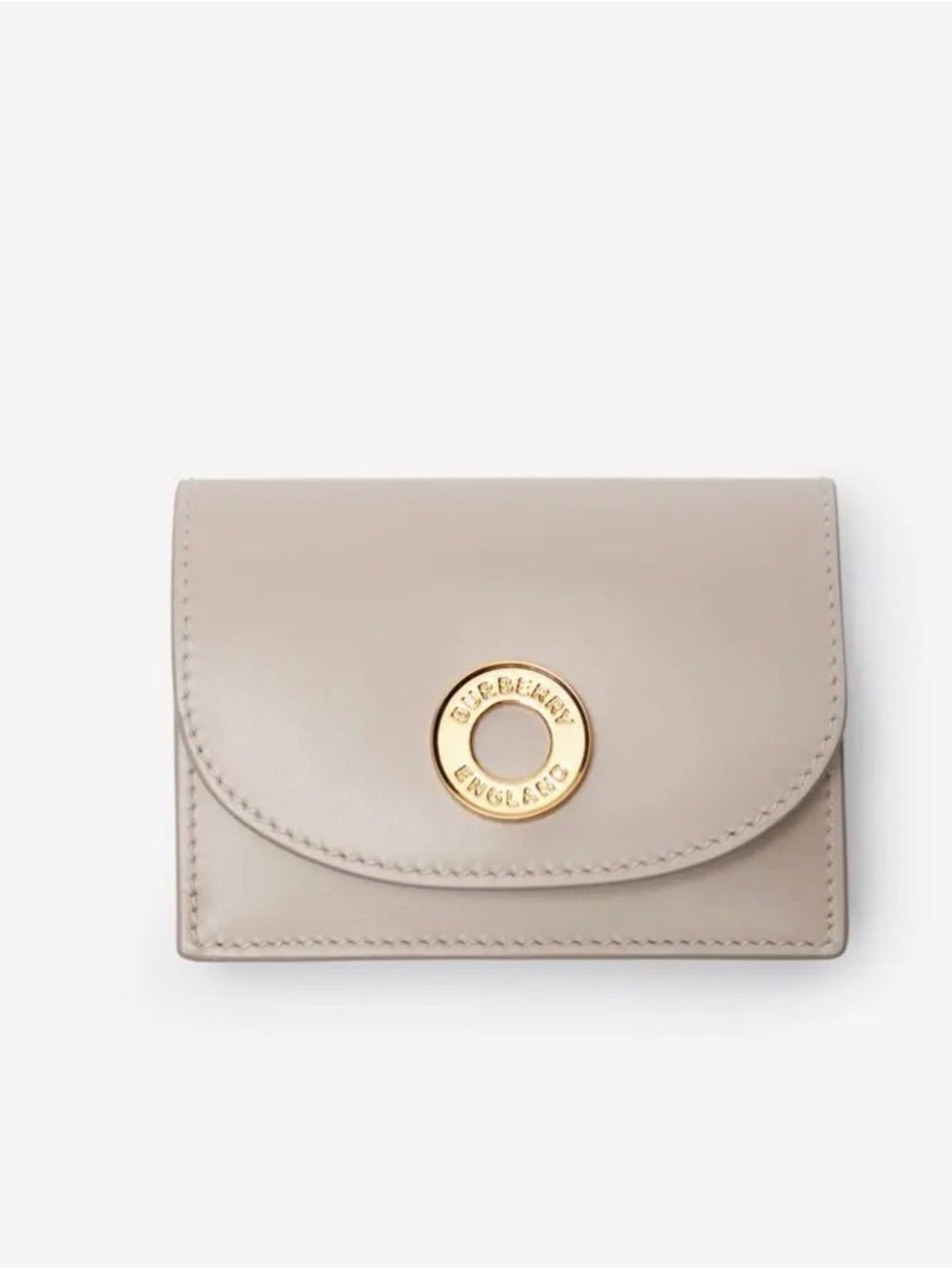 Burberry leather flap small wallet limestone